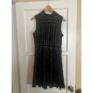 Vince Camuto high neck black lace dress